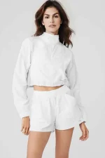 Alo White Jacket Front Side