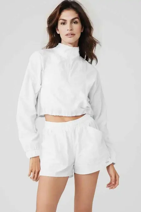 Alo White Jacket Front Side