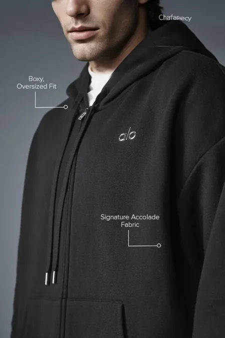 Alo Zip Up Hoodie Logo