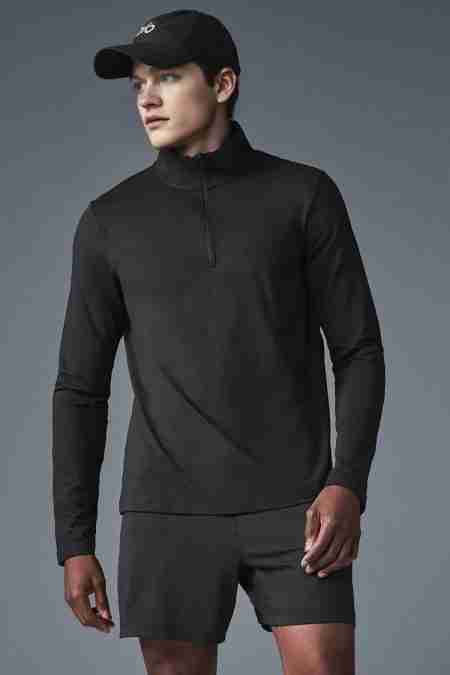 Conquer 1/4 Zip Reform Long Sleeve Black
