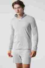 Conquer 1/4 Zip Reform Long Sleeve Athletic Heather Grey