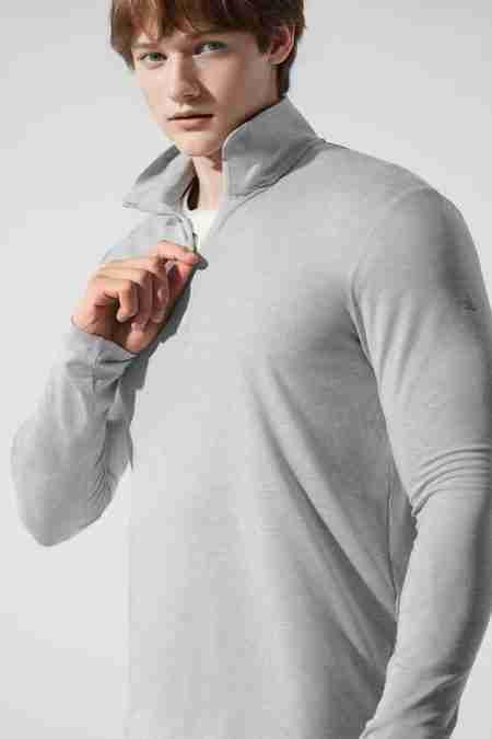 Conquer 1/4 Zip Reform Long Sleeve Athletic Heather Grey