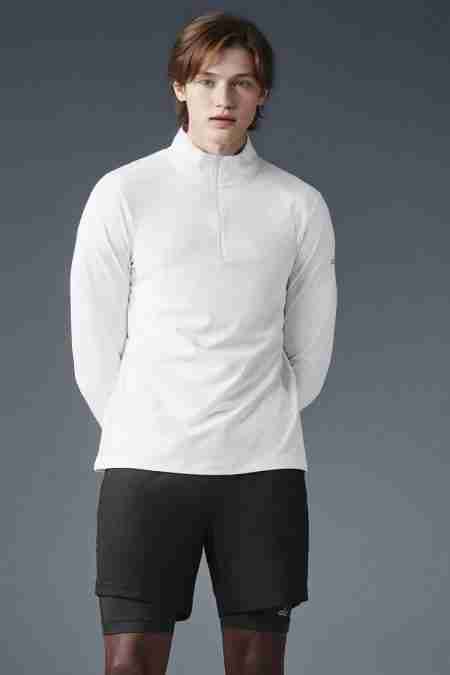 Conquer 1/4 Zip Reform Long Sleeve white