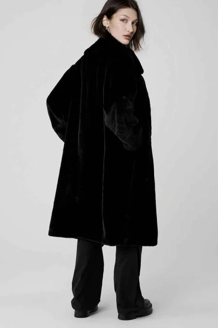 alo faux fur jacket side