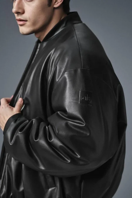 Alo Leather Jacket Logo